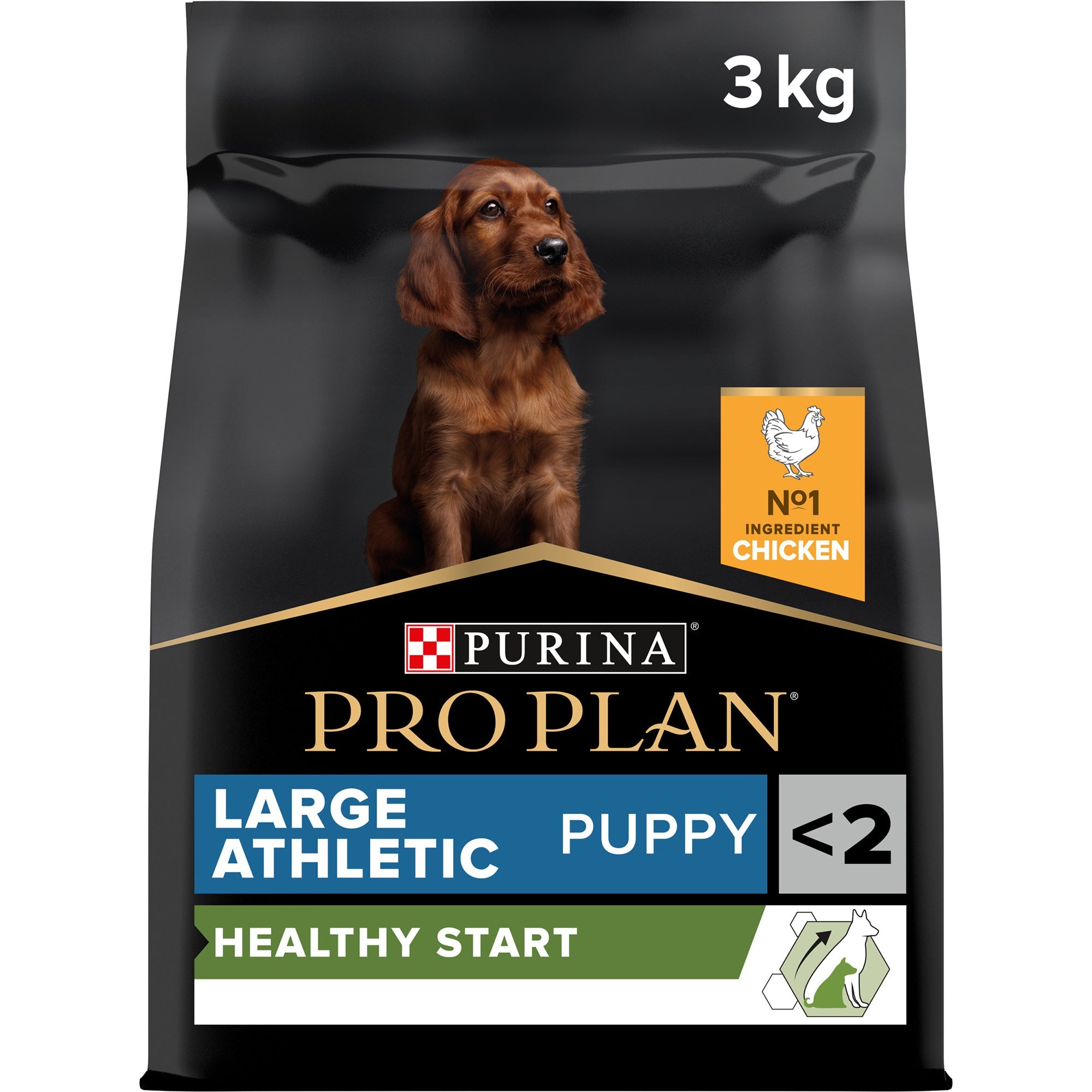 PURINA® PRO PLAN® Large Puppy Athletic with OPTISTART® Dry Dog Food Rich in Chicken - 3 KG