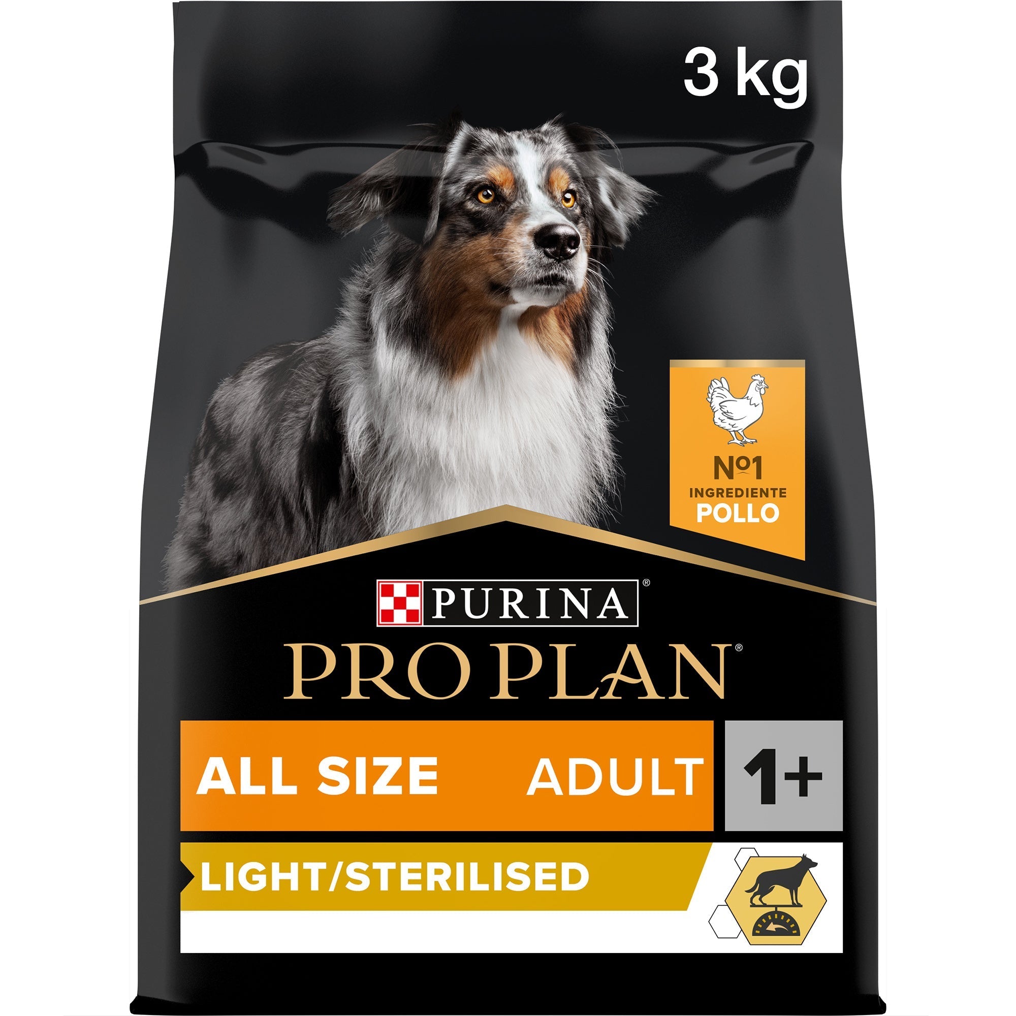 PURINA® Pro Plan® All Sizes Adult Light / Sterilised with OPTIWEIGHT®, Rich in Chicken Dry Dog Food - 3 KG