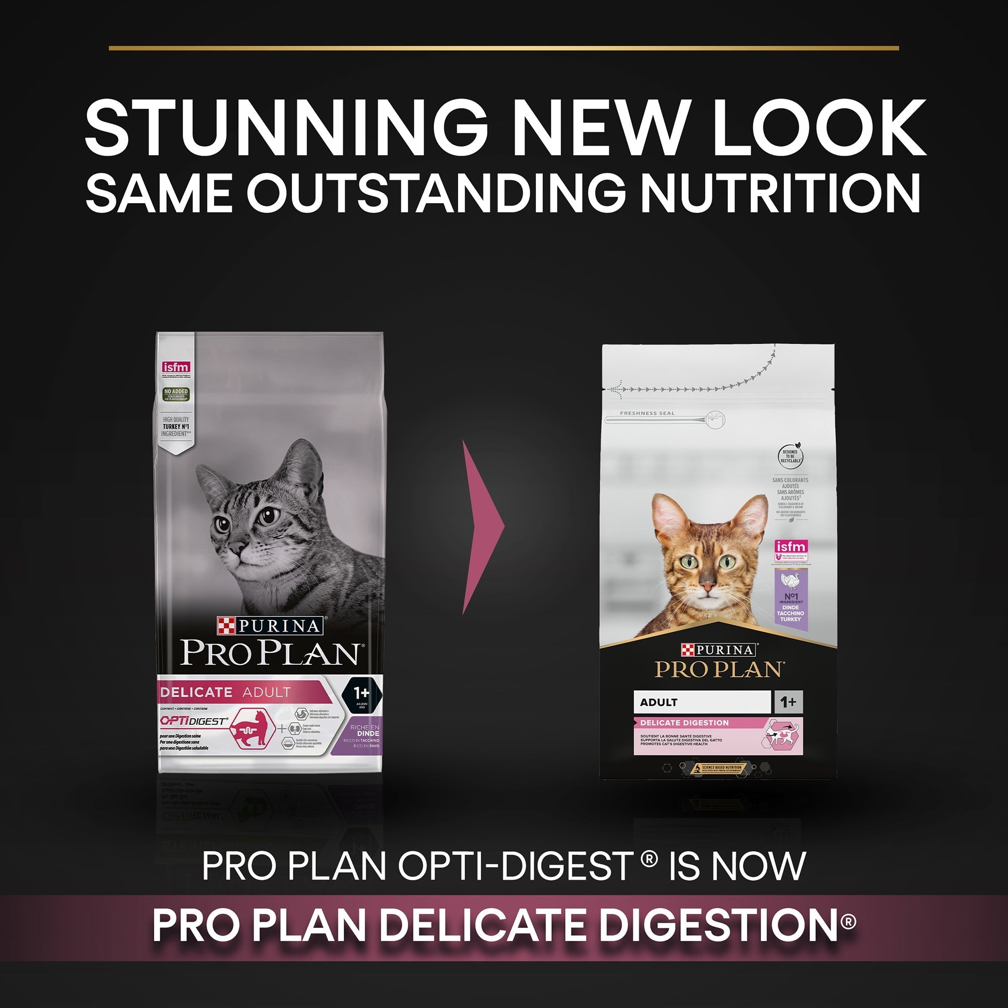 PURINA PRO PLAN  Delicate Adult -OPTIDIGEST- Rich in Turkey Dry Cat Food - 10 KG