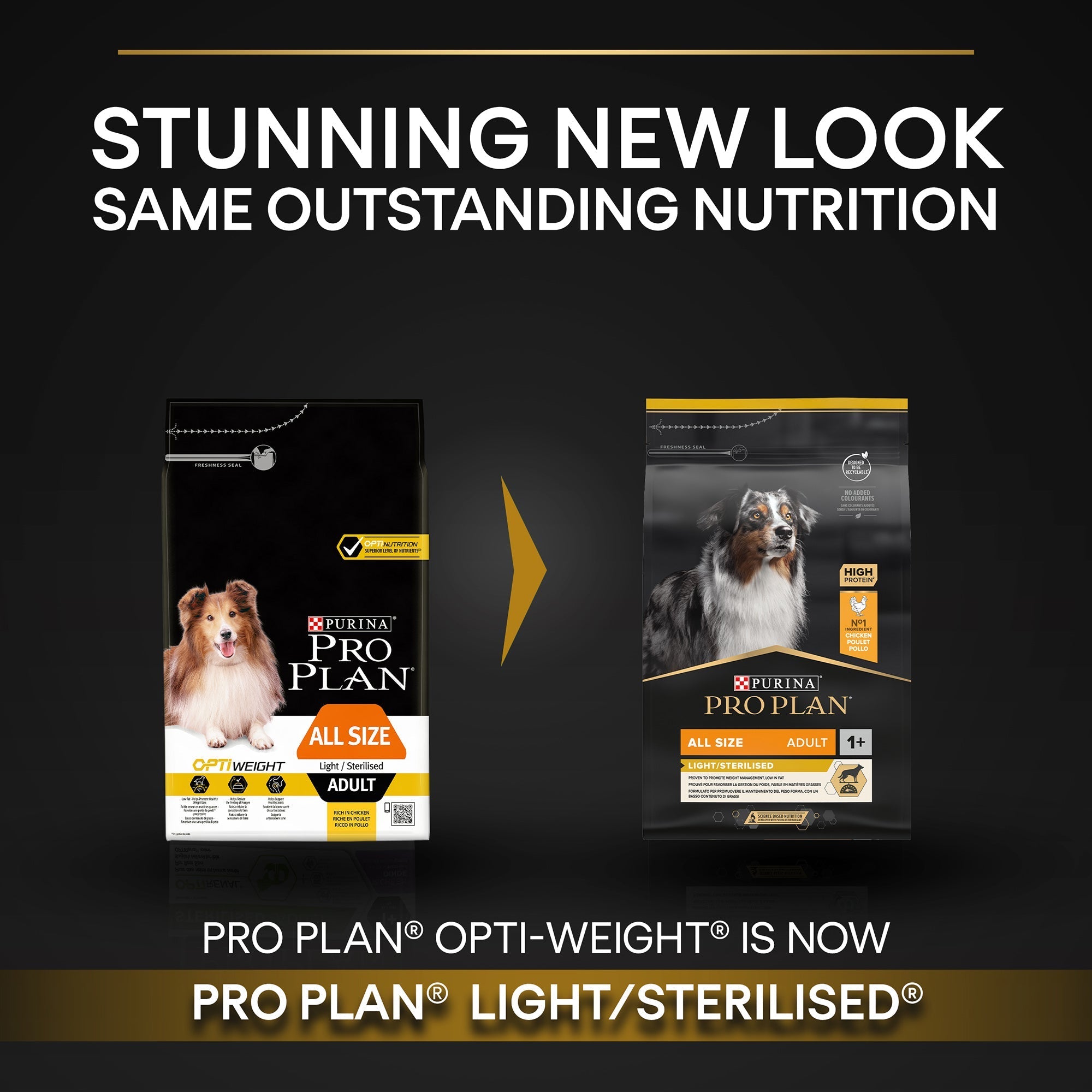 PURINA® Pro Plan® All Sizes Adult Light / Sterilised with OPTIWEIGHT®, Rich in Chicken Dry Dog Food - 14 KG