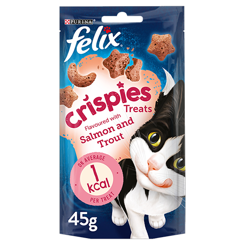 Felix Crispies Cat Treats – Salmon & Trout 45g