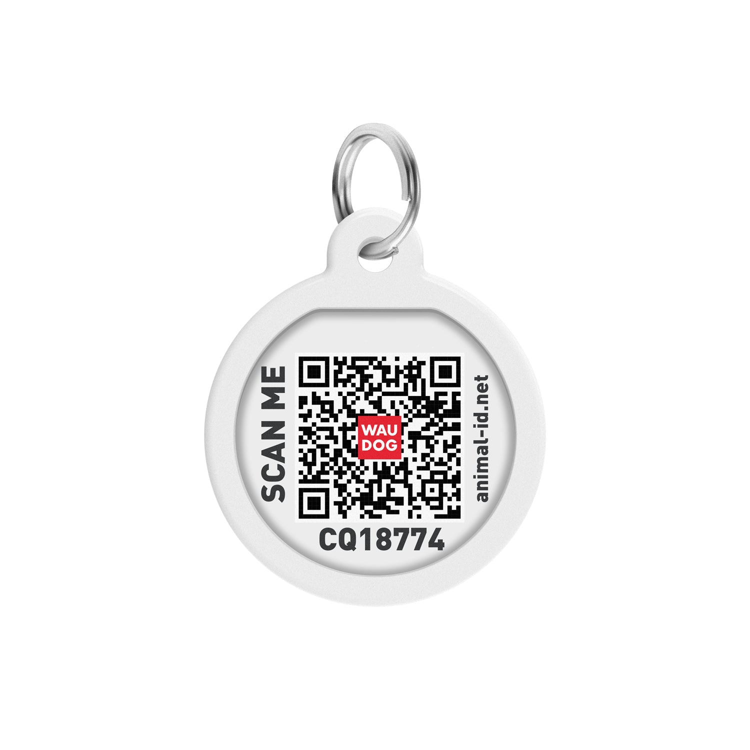 WAUDOG Smart ID metal pet tag with QR-passport, "Water lilies" -0625-0201