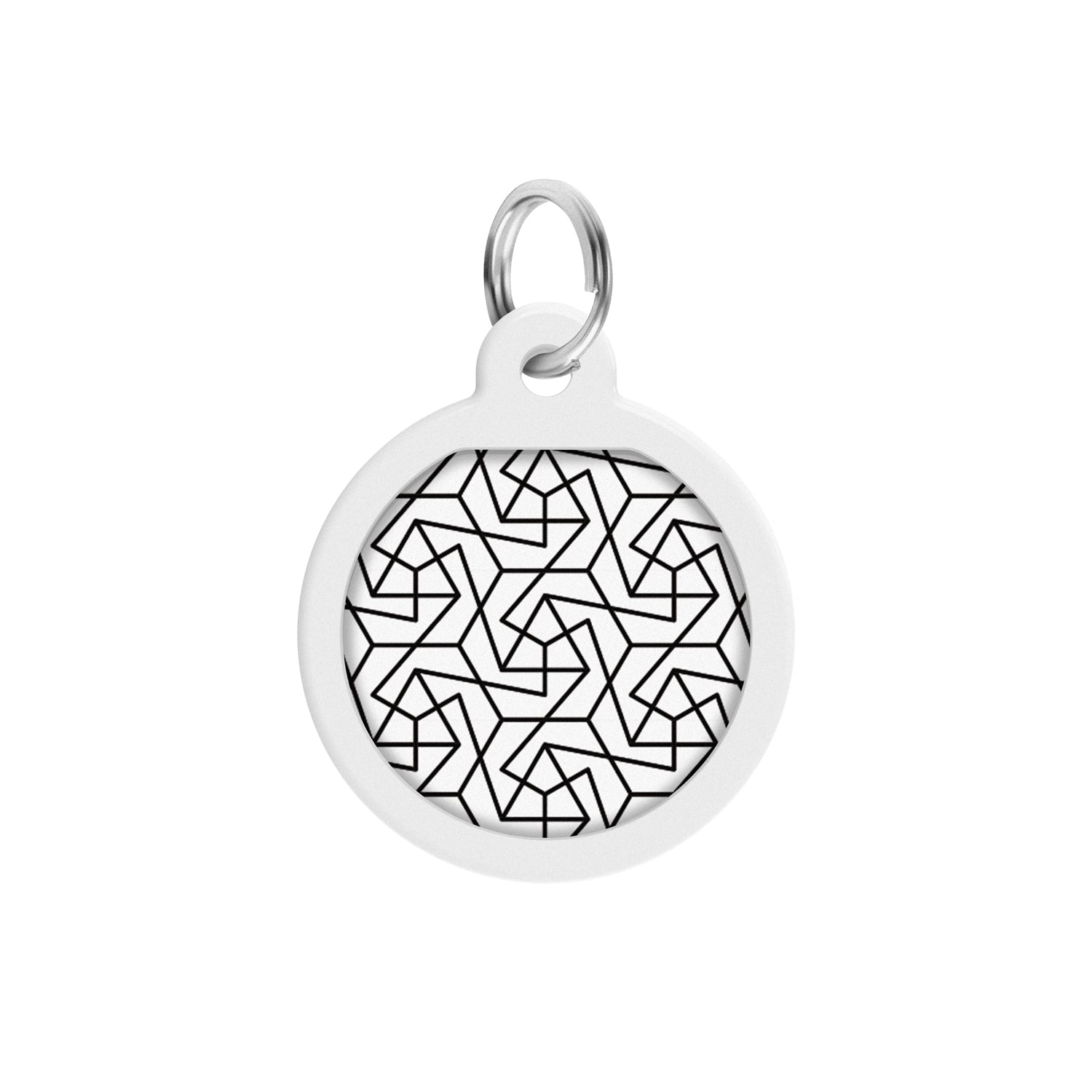 WAUDOG Smart ID metal pet tag with QR-passport, "Geometry"  -0625-0202