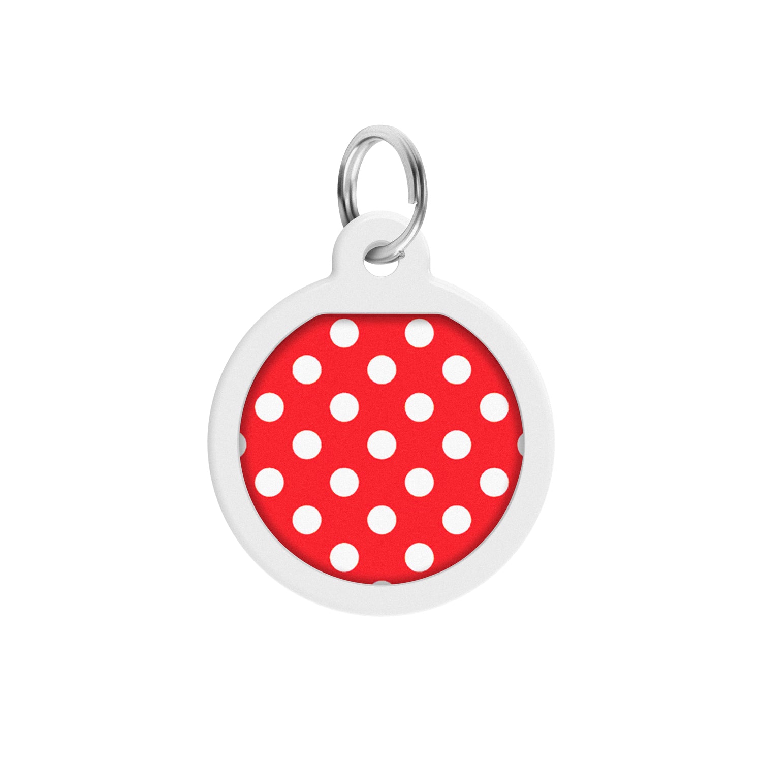 WAUDOG Smart ID metal pet tag with QR-passport, "Polka dots" -0625-0208