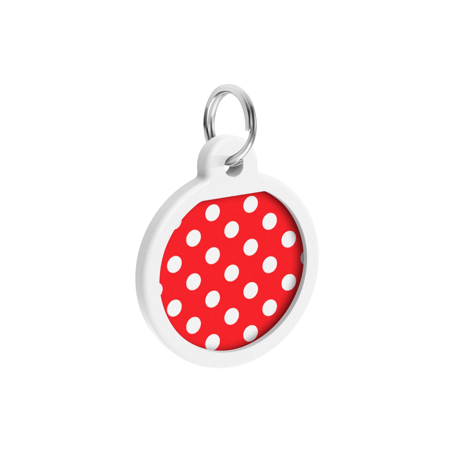 WAUDOG Smart ID metal pet tag with QR-passport, "Polka dots" -0625-0208