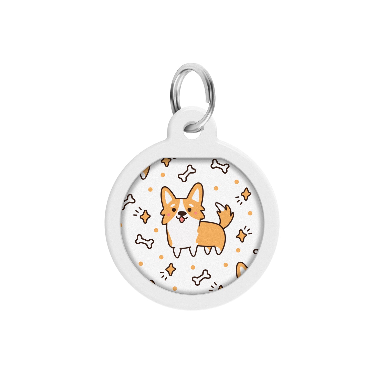 WAUDOG Smart ID metal pet tag with QR-passport, "Corgy" -0625-0212