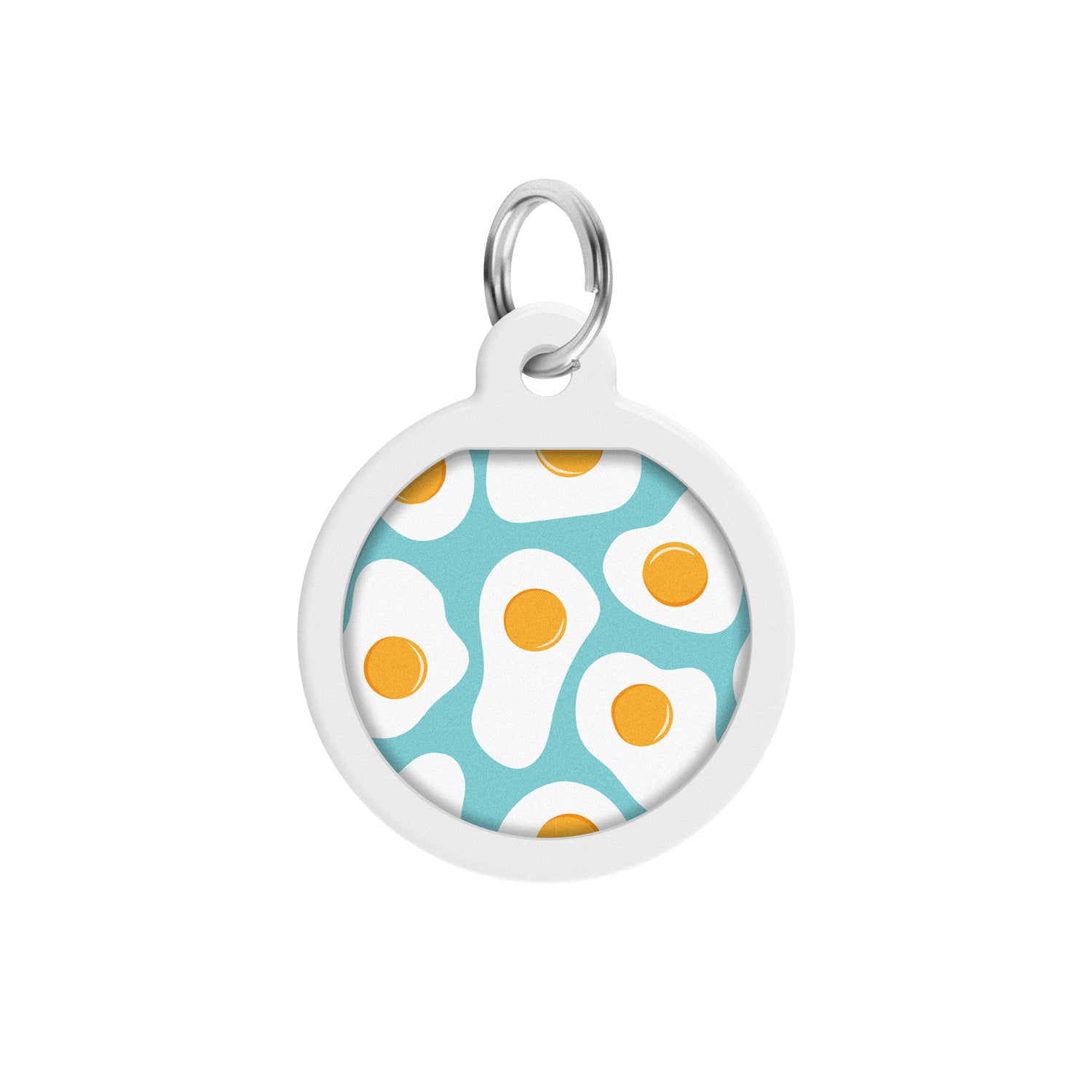 WAUDOG Smart ID metal pet tag with QR-passport, "Eggs"  -0625-0213