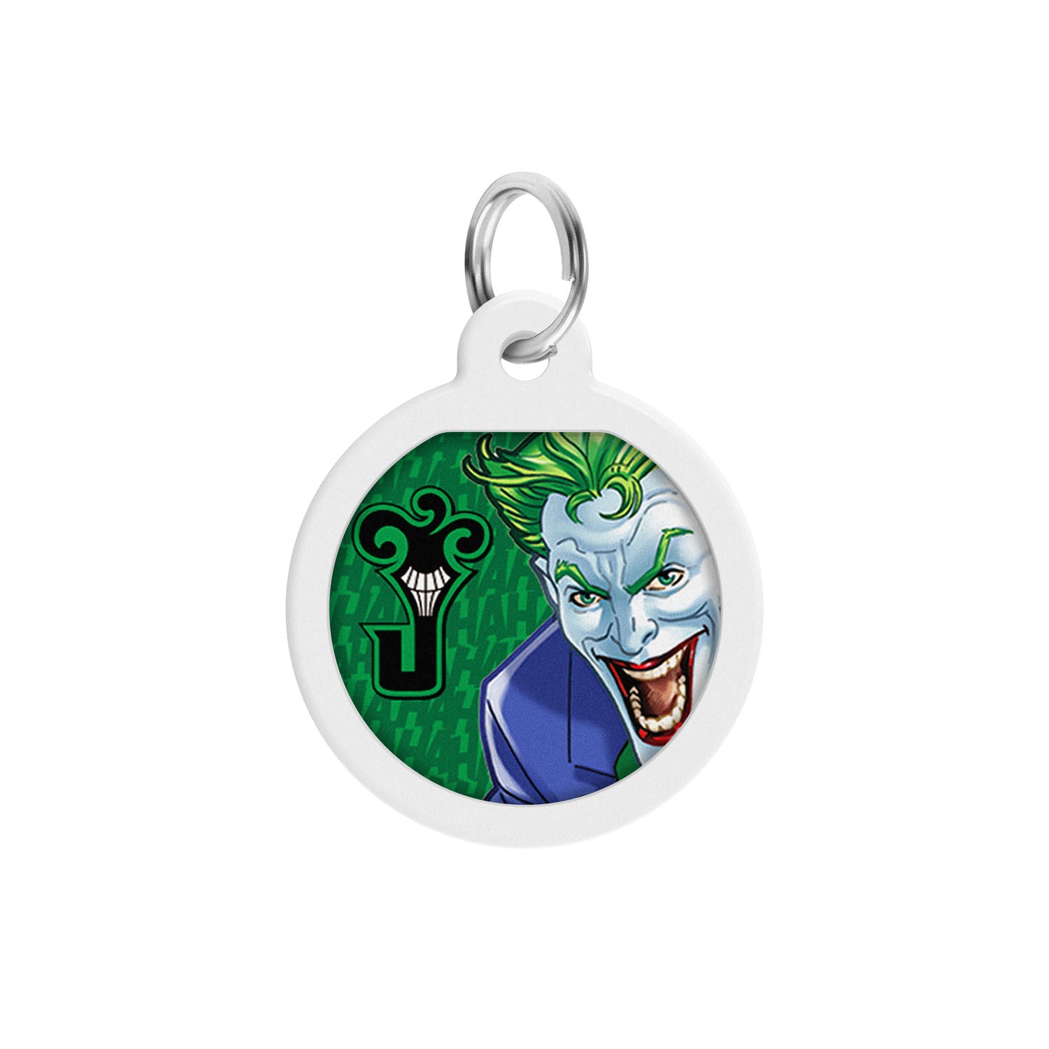 WAUDOG Smart ID metal pet tag with QR-passport, "Joker green" -0625-1005