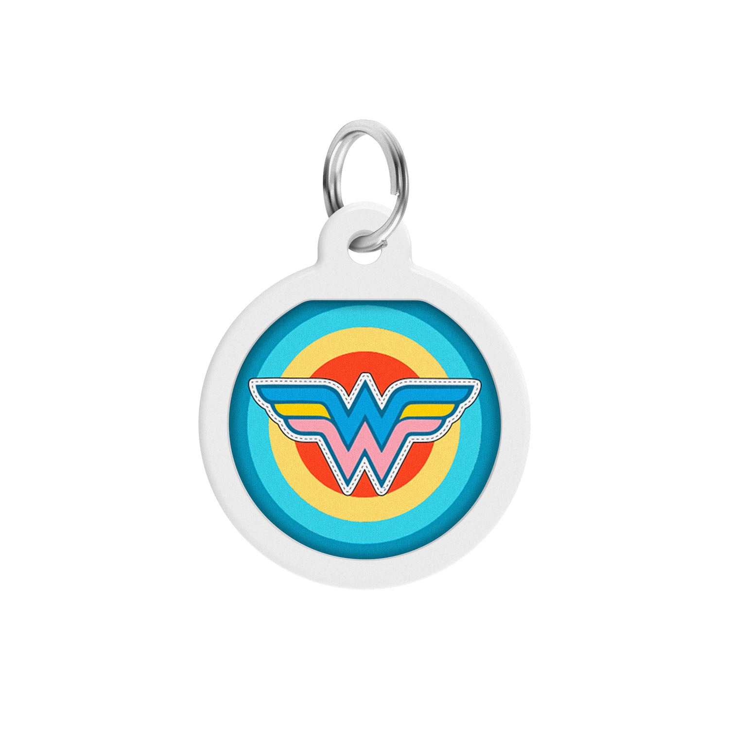 WAUDOG Smart ID metal pet tag with QR-passport, "Wonder Woman 1" -0625-1012