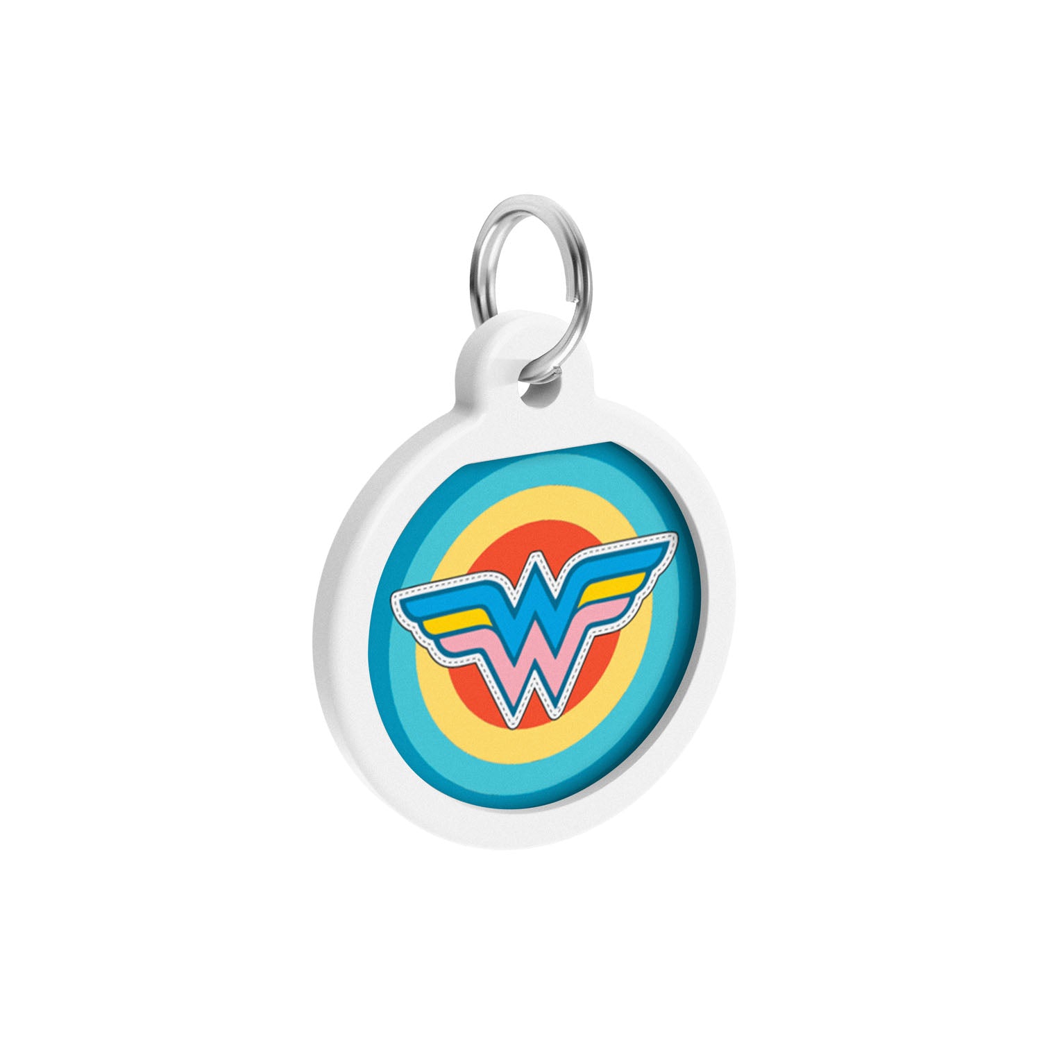 WAUDOG Smart ID metal pet tag with QR-passport, "Wonder Woman 1" -0625-1012