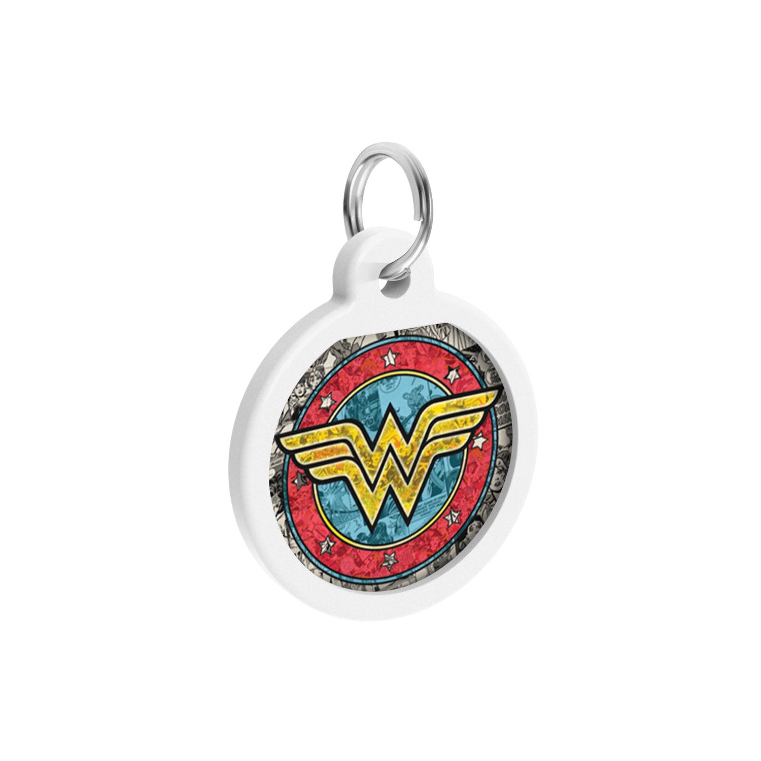 WAUDOG Smart ID metal pet tag with QR-passport, "Wonder Woman 2" - 0625-1013