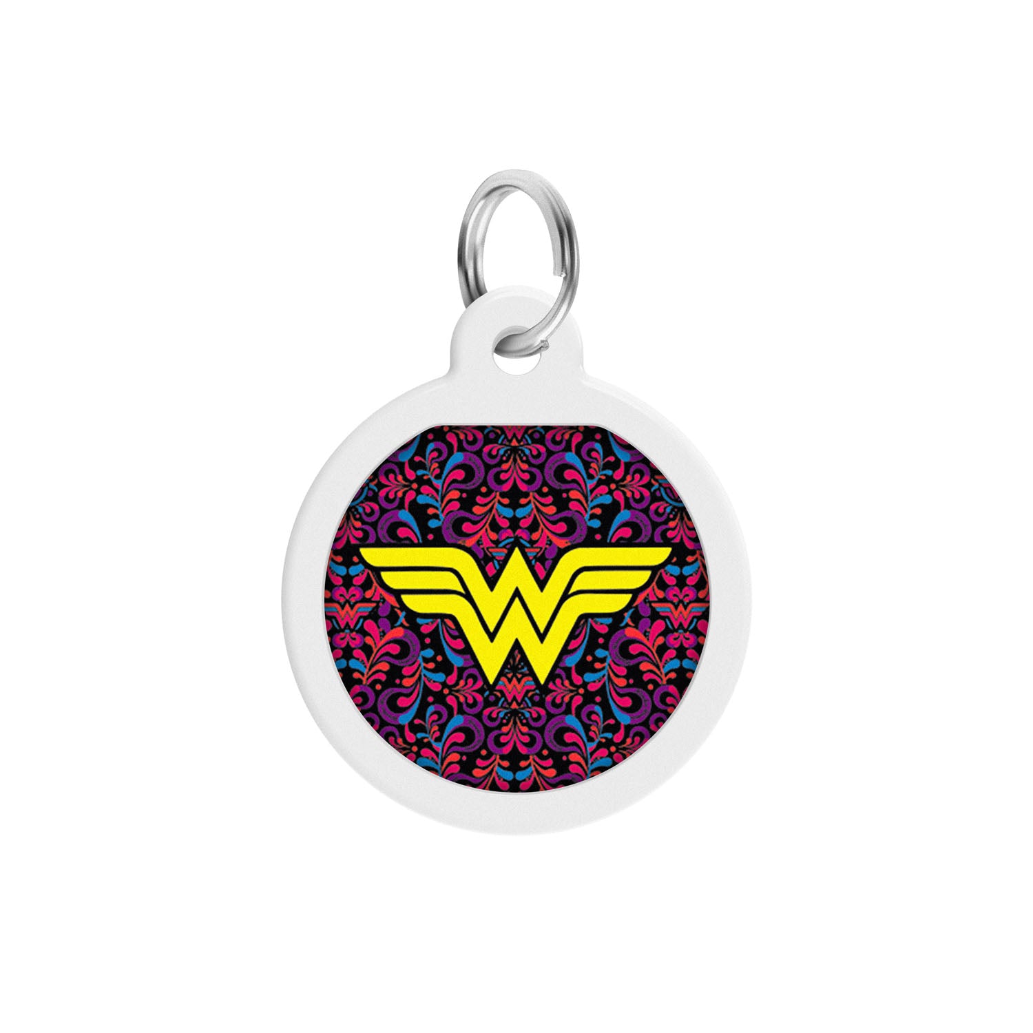 WAUDOG Smart ID metal pet tag with QR-passport, "Wonder Woman 3" -0625-1018