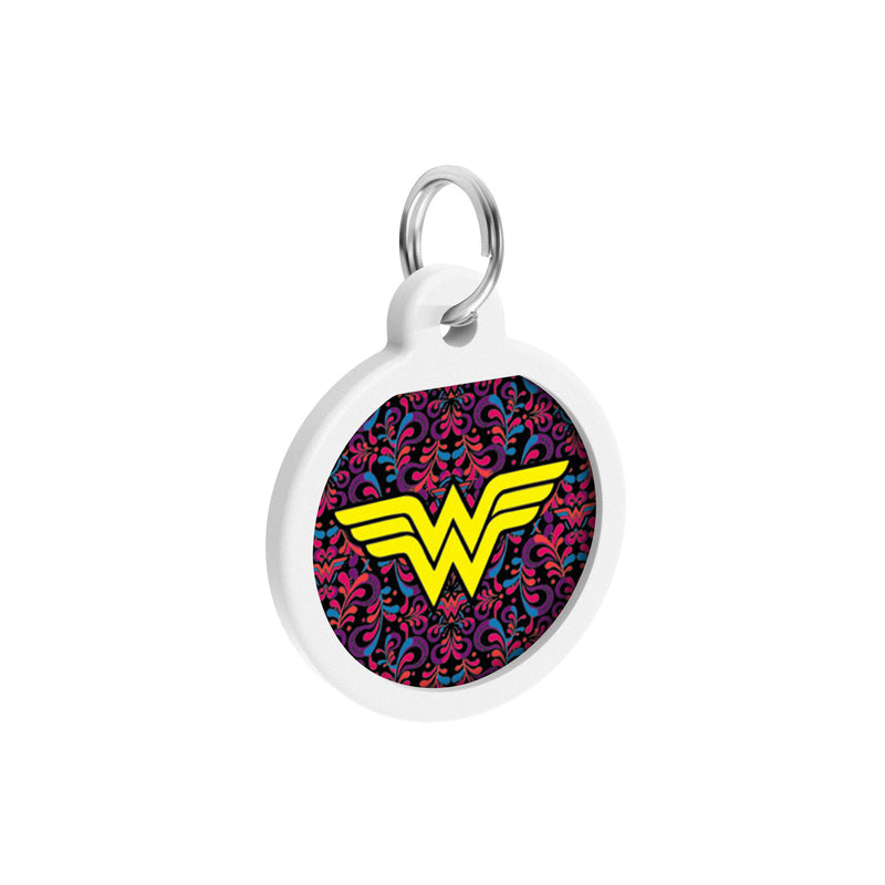 WAUDOG Smart ID metal pet tag with QR-passport, "Wonder Woman 3" -0625-1018