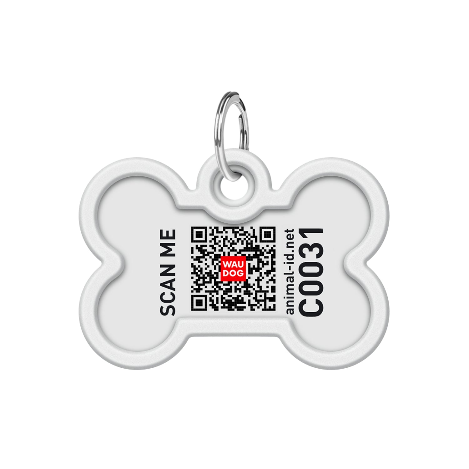 WAUDOG Smart ID metal pet tag with QR-passport, "NASA" -0640-0147