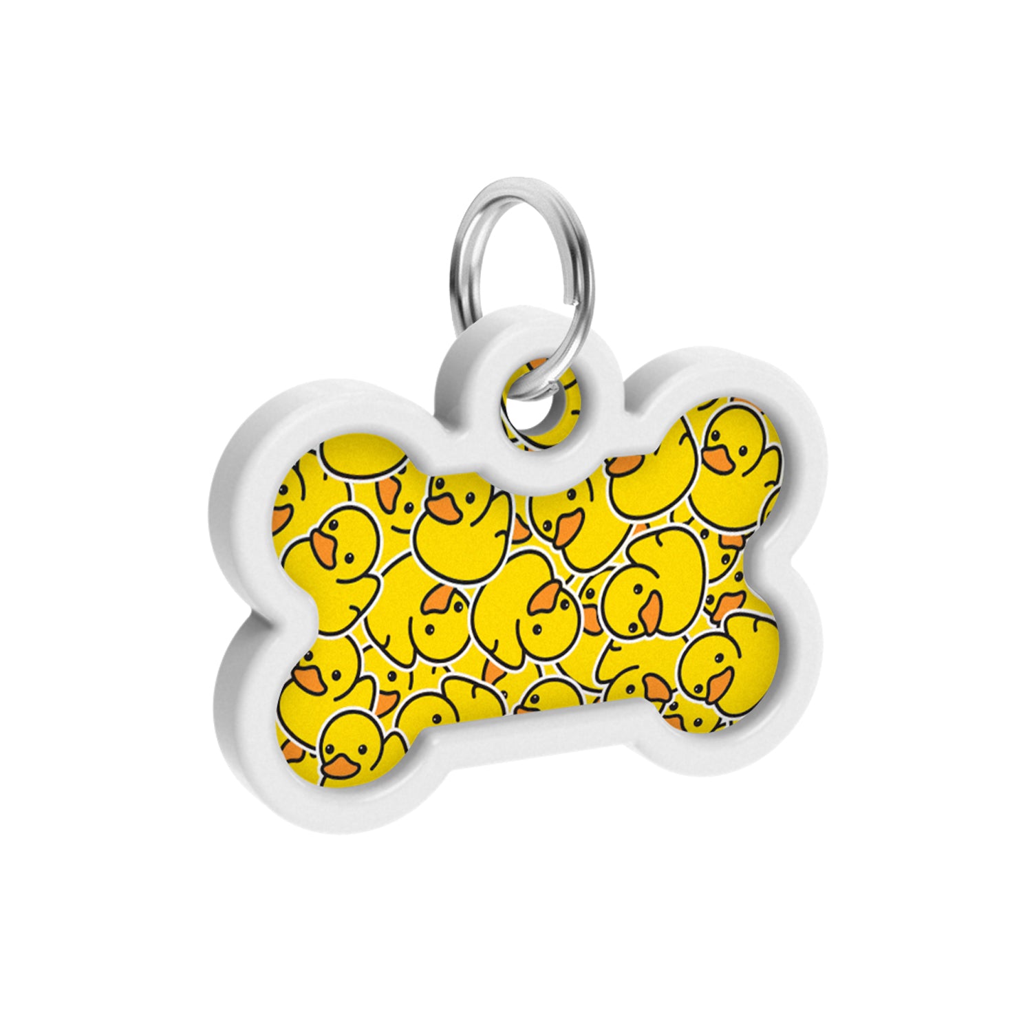 WAUDOG Smart ID metal pet tag with QR-passport, "Ducks"  - 0640-0204