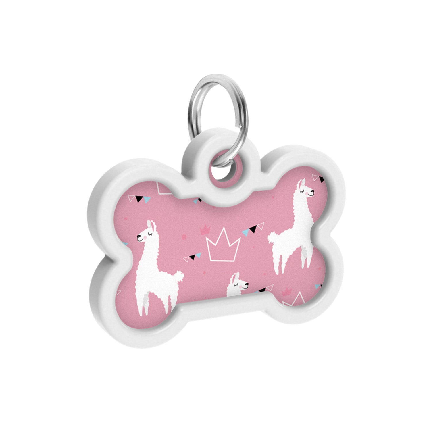 WAUDOG Smart ID metal pet tag with QR-passport, "Llamas" - 0640-0217