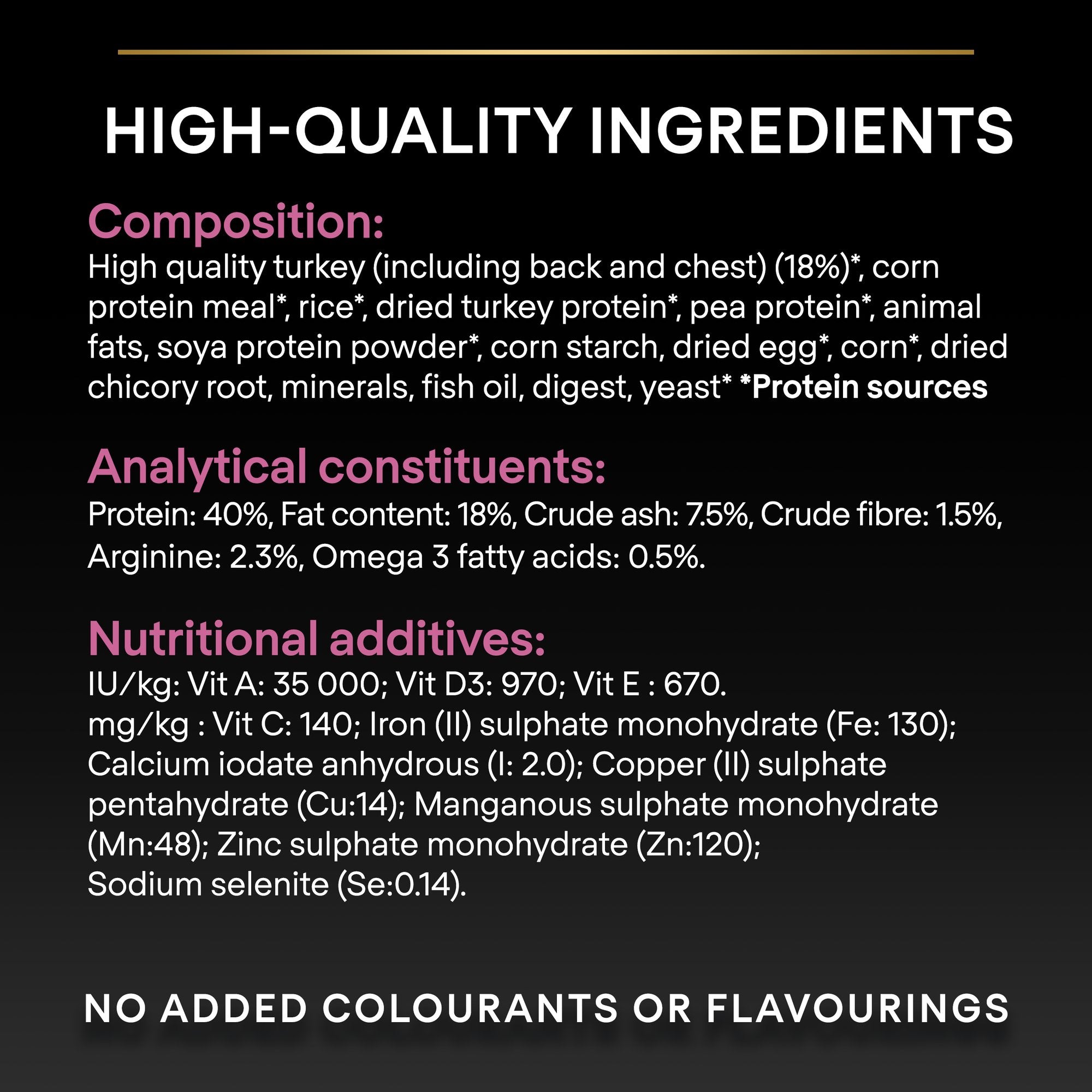 Pro plan cat fashion food ingredients