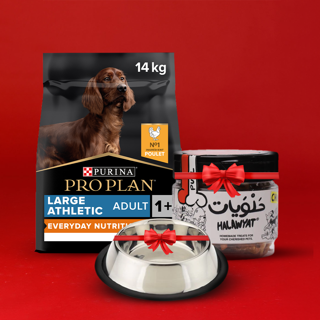 PRO PLAN® Large Athletic OPTIBALANCE® Dry Dog Food Rich in Chicken - 14kG + Treats  & Bowl Free🔖🎄