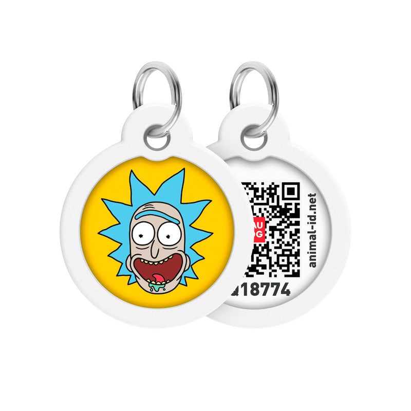 WAUDOG Smart ID metal pet tag with QR-passport, "Rick and Morty 3" -225-0282