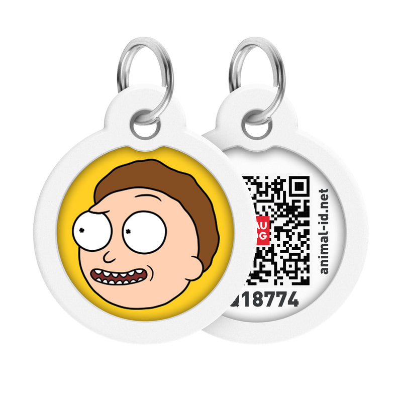 WAUDOG Smart ID metal pet tag with QR-passport, "Rick and Morty 2"-230-0281