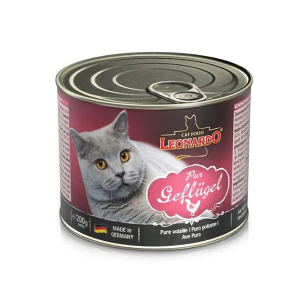LEONARDO CAT WET FOOD for Adult Cats  200g(pure poultry)