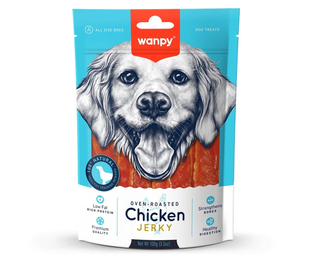 Wanpy Dog Treat Chicken Jerky 100g