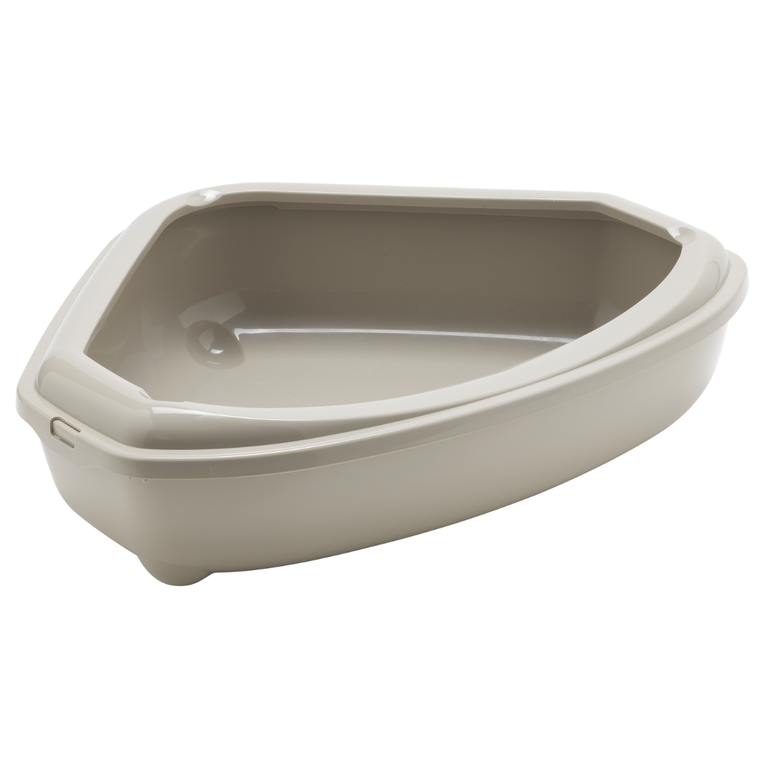 Open Litter Boxes Corner Tray + Rim