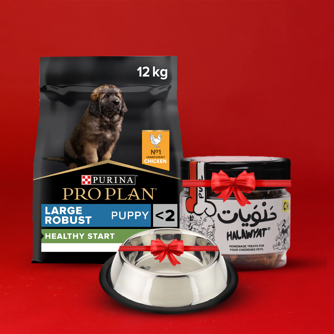 PRO PLAN® Large Robust Puppy with OPTISTART® Rich in Chicken Dry Food - 12 KG + Treats  & Bowl Free🔖🎄