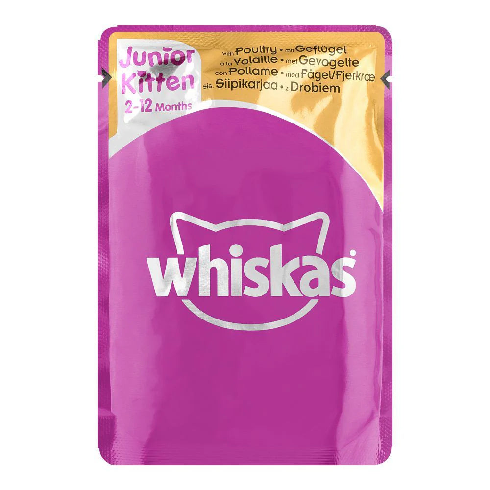 Whiskas Wet cat food with Poultry 85 gm for kitten