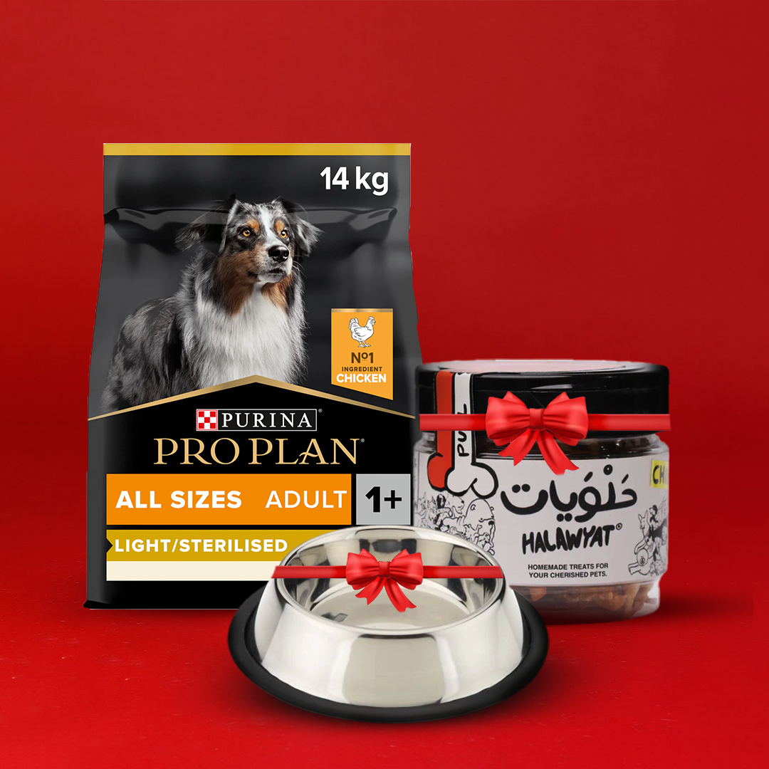 Pro Plan® All Sizes Adult Light / Sterilised with OPTIWEIGHT®, Rich in Chicken Dry Dog Food + Treats  & Bowl Free🔖🎄