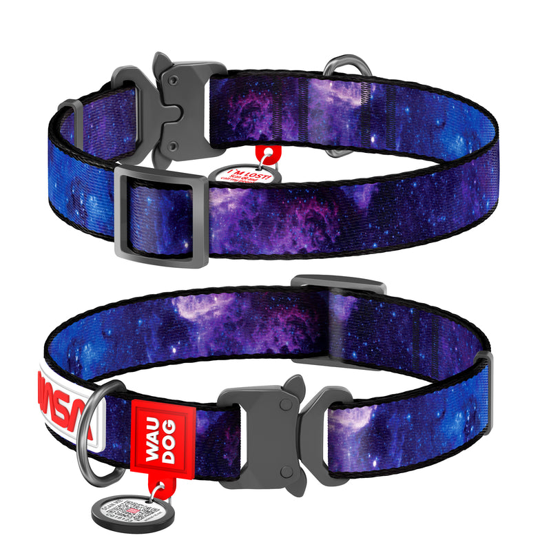 WAUDOG Nylon dog collar with QR-passport NASA 21 - 4505-0148