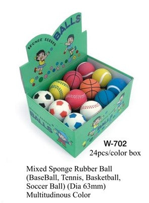 Percell Toy Sponge Ball Multicolor m. W-702 63 mm