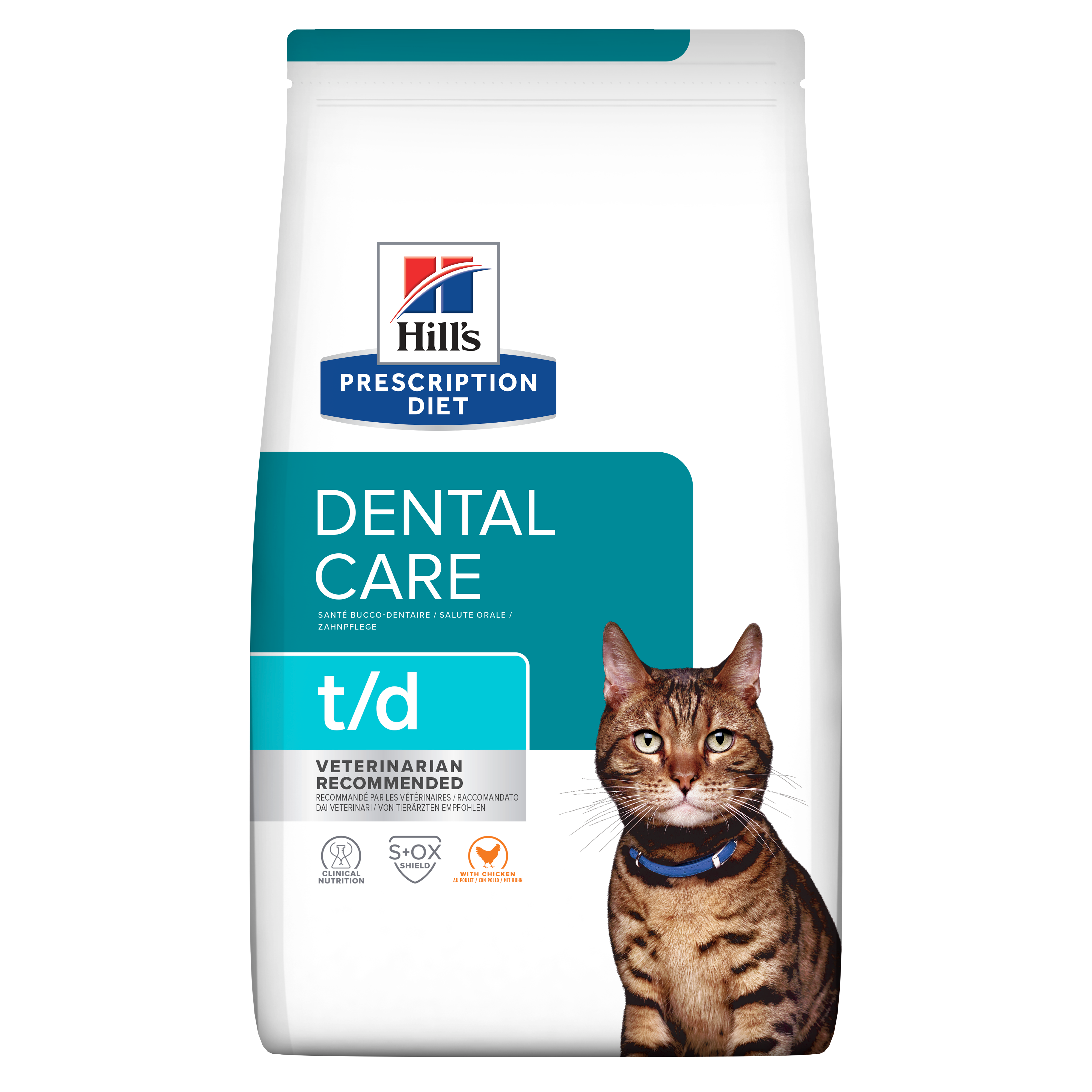 Hill's Prescription Diet T/d Dental Care Dry Cat Food with Chicken 1.5kg