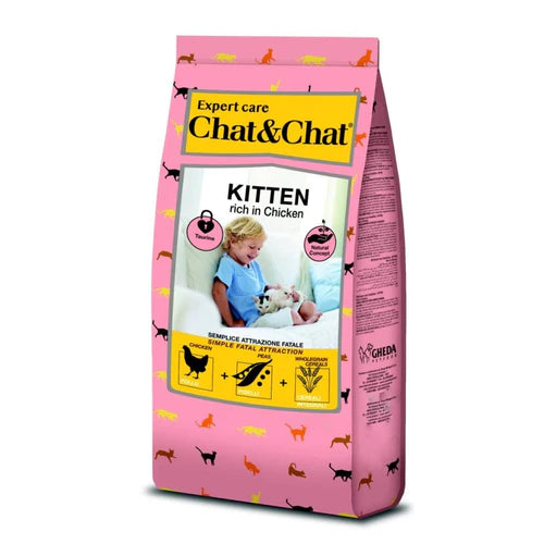 Chat & Chat Kitten Rich in Chicken Dry Food 900 g