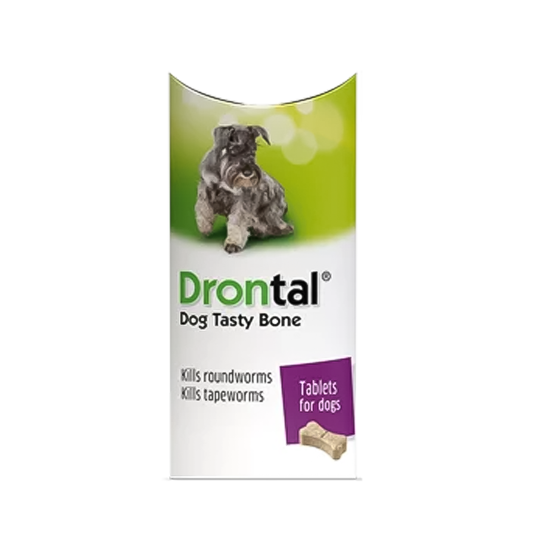 Drontal Plus Dog Tasty Bone Worming Tablet (one tablet)