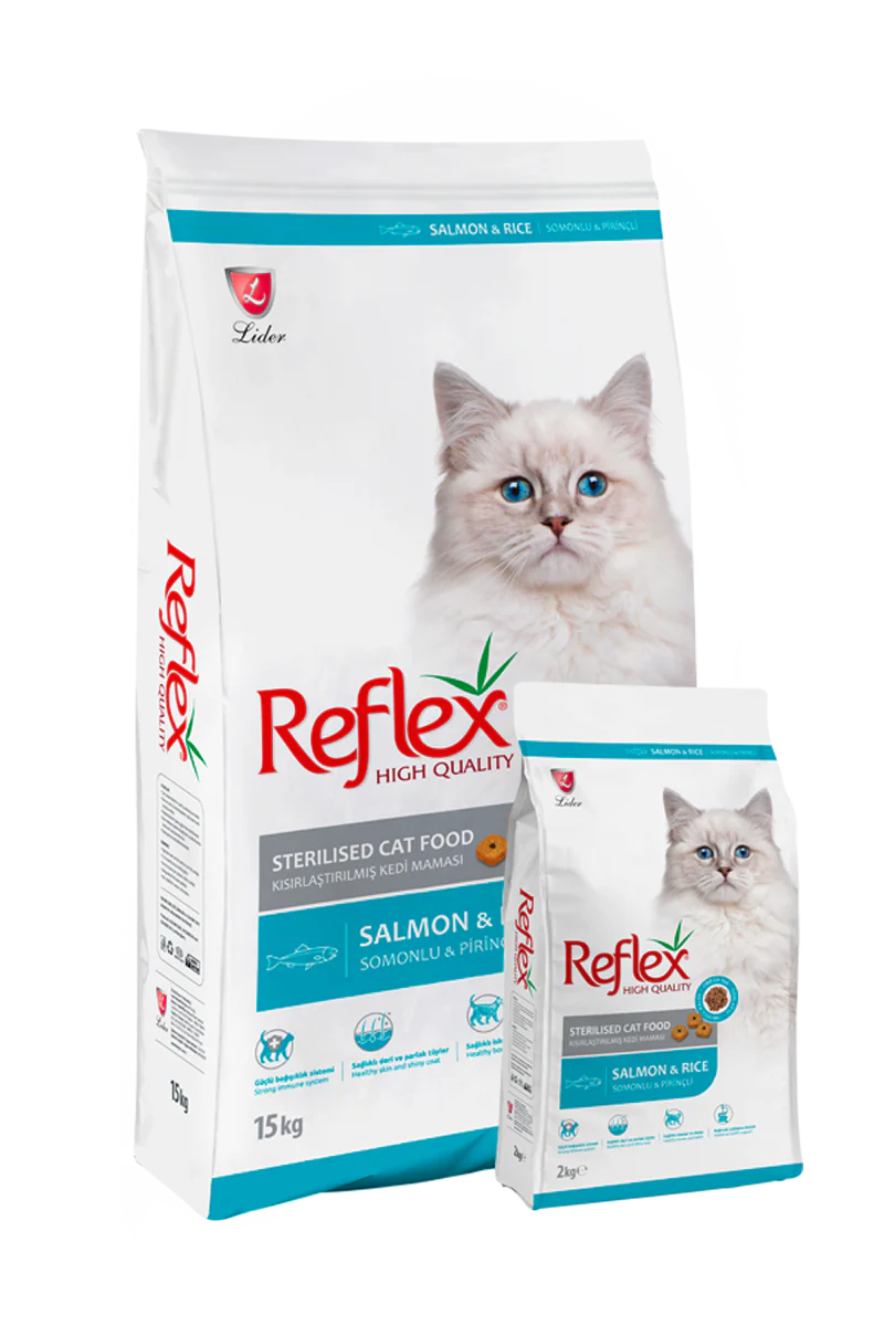 Reflex Sterilized Dry Food with Salmon & Rice for Cats 15kg