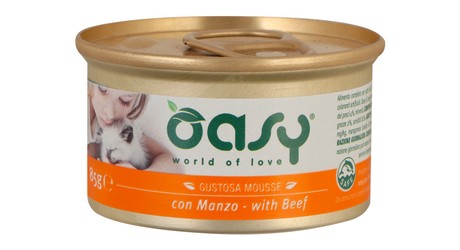 Oasy Wet PetFood for Adult Cats CAPRICE • Cuts in Gravy with Beef 85 g