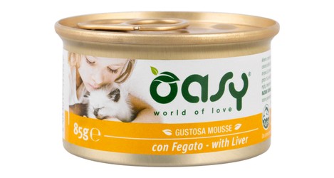 Oasy Wet PetFood for Adult Cats CAPRICE • Mousse with Liver 85 g