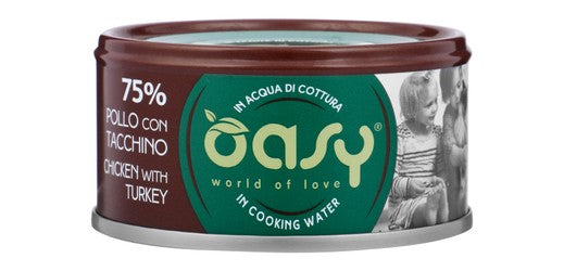 Oasy Wet PetFood for Adult Cats MORE LOVE • Chicken with Turkey 70 g