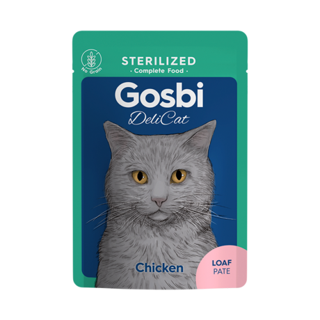 Gosbi Delicat Sterilised Chicken Loaf Pate Cats 70g