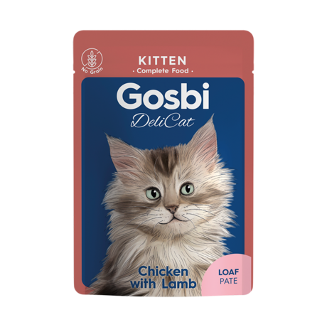 Gosbi Delicat Chicken&Lamb Loaf Pate Kitten Cats 70g