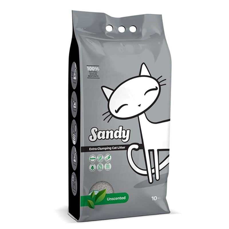 Sandy Extra Clumping Cat Litter Unscented 10kg