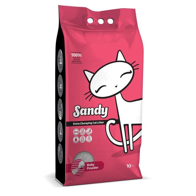 Sandy Extra Clumping Cat Litter Baby Pawder 10kg