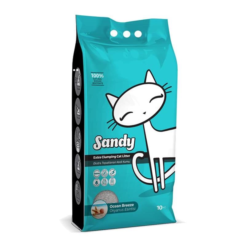 Sandy Extra Clumping Cat Litter Ocean Breeze 10kg