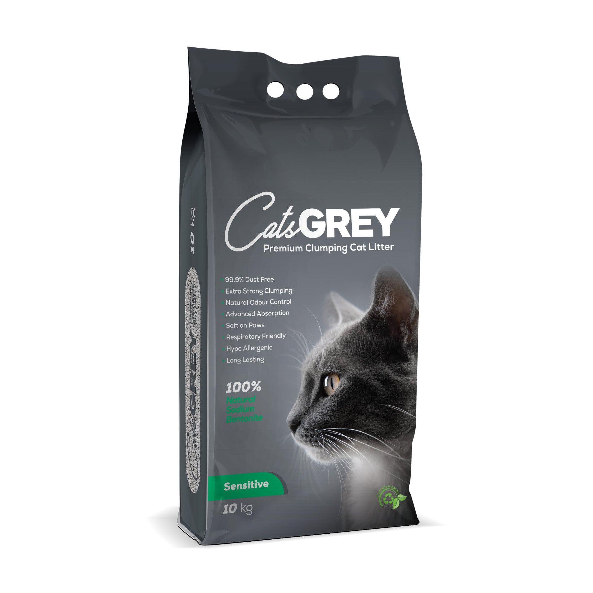 Cat’s Grey Cat Litter Premium Clumping Sensitive 10kg