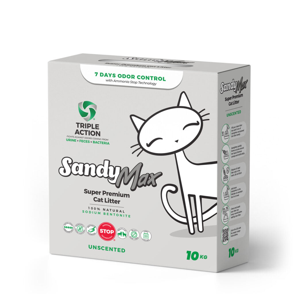 Sandy Max Super Premium Cat Litter Unscented 10kg