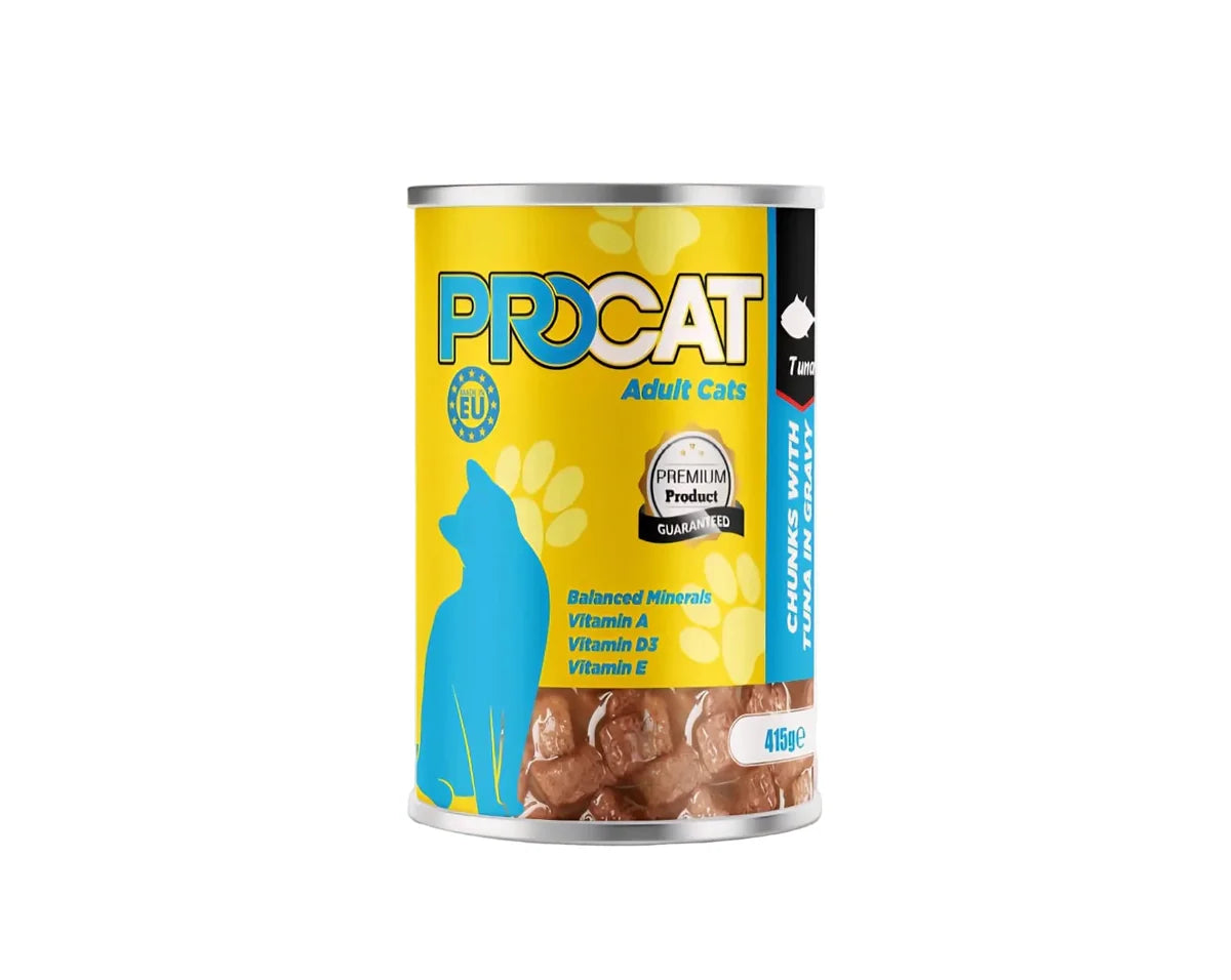 Pro Cat Wet Food For Adult in Chunks in Gravy with Tuna 415G