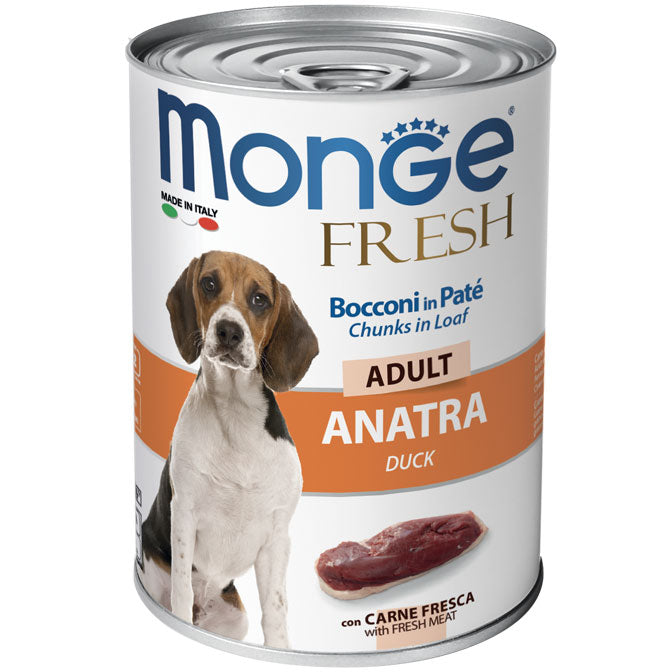 Monge Fresh Bocconi in Paté con Anatra – Adult 400g