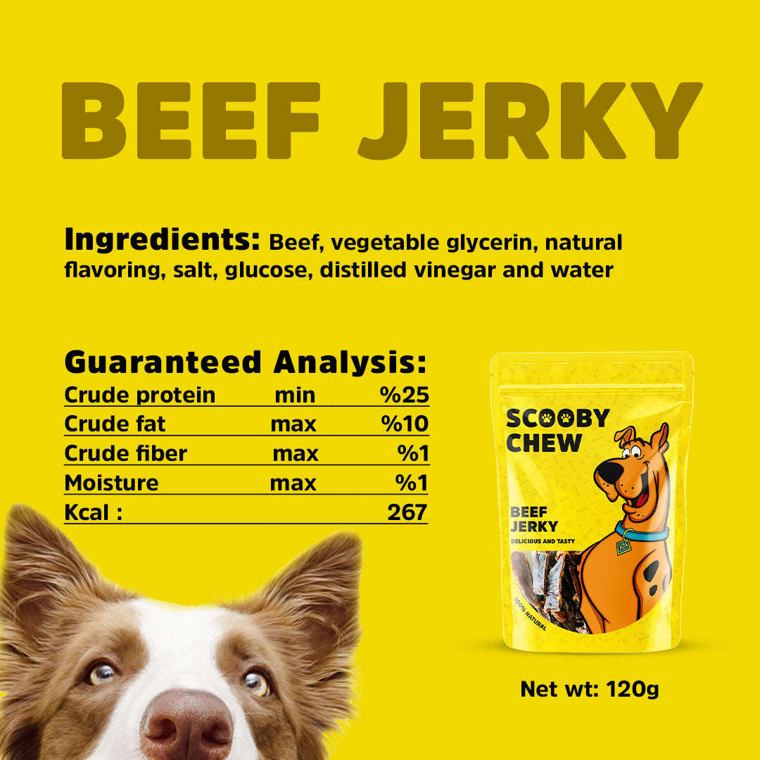 Scooby Chew Beef Jerky - Dog Treats 120g