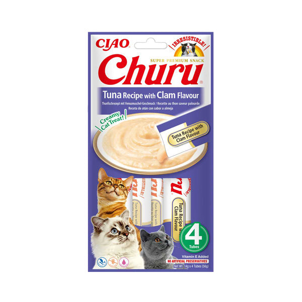 Churu Tuna with Clam EQ for Cats, 4 x 14 g